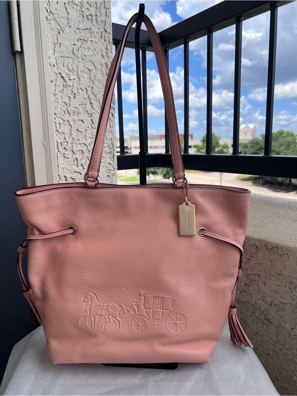 Coach Andy Tote Bag in Blush Pink